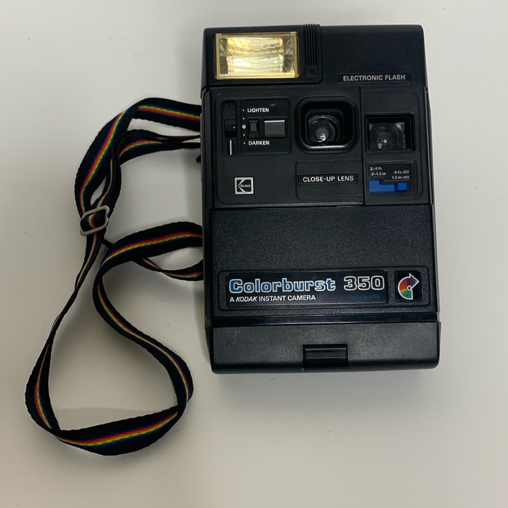 Kodak | Vintage Kodak Colorburst 350 | Instant Camera With Rainbow Strap Retro